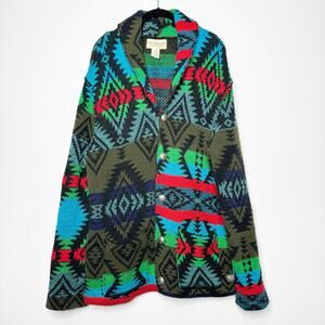 Ralph Lauren Denim & Supply Southwest Aztec Handknit Cardigan Sweater Large